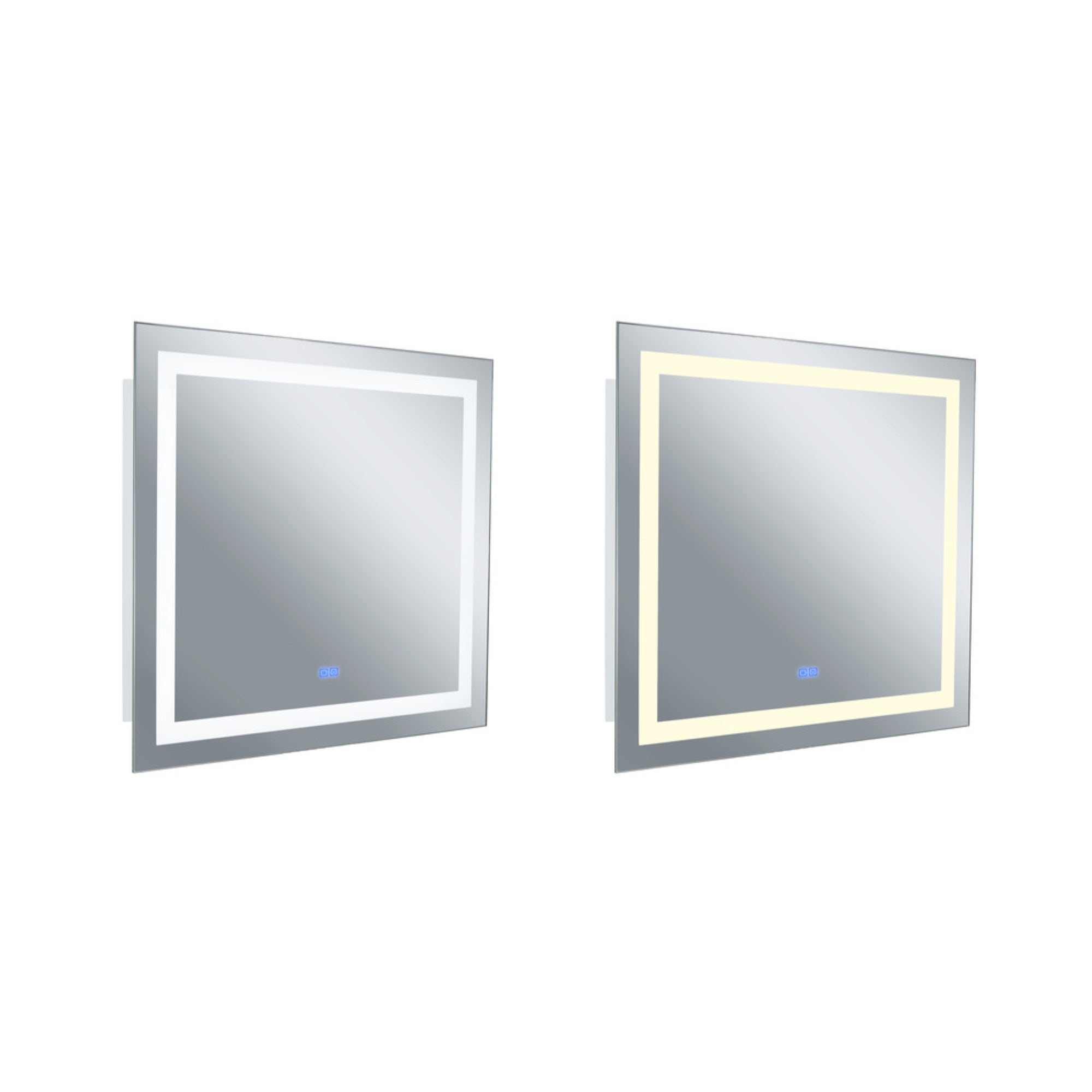 Rectangle Matte White Led 40 In. Mirror From Our Abril Collection