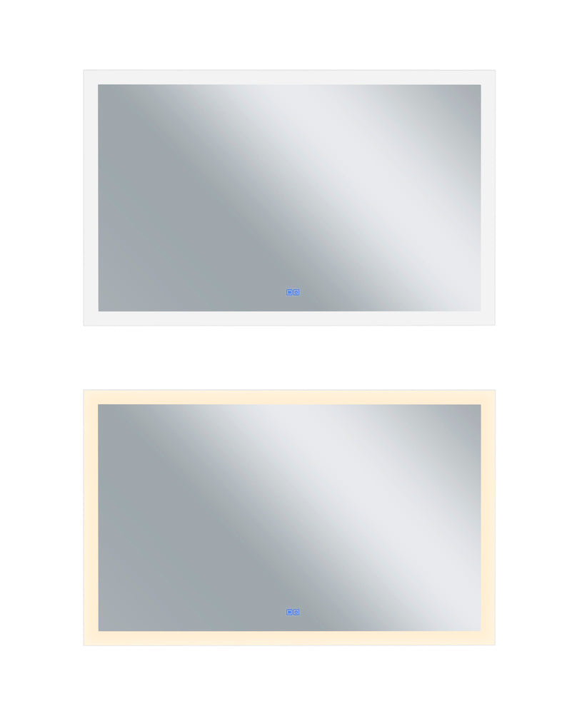 Rectangle Matte White Led 58 In. Mirror From Our Abigail Collection