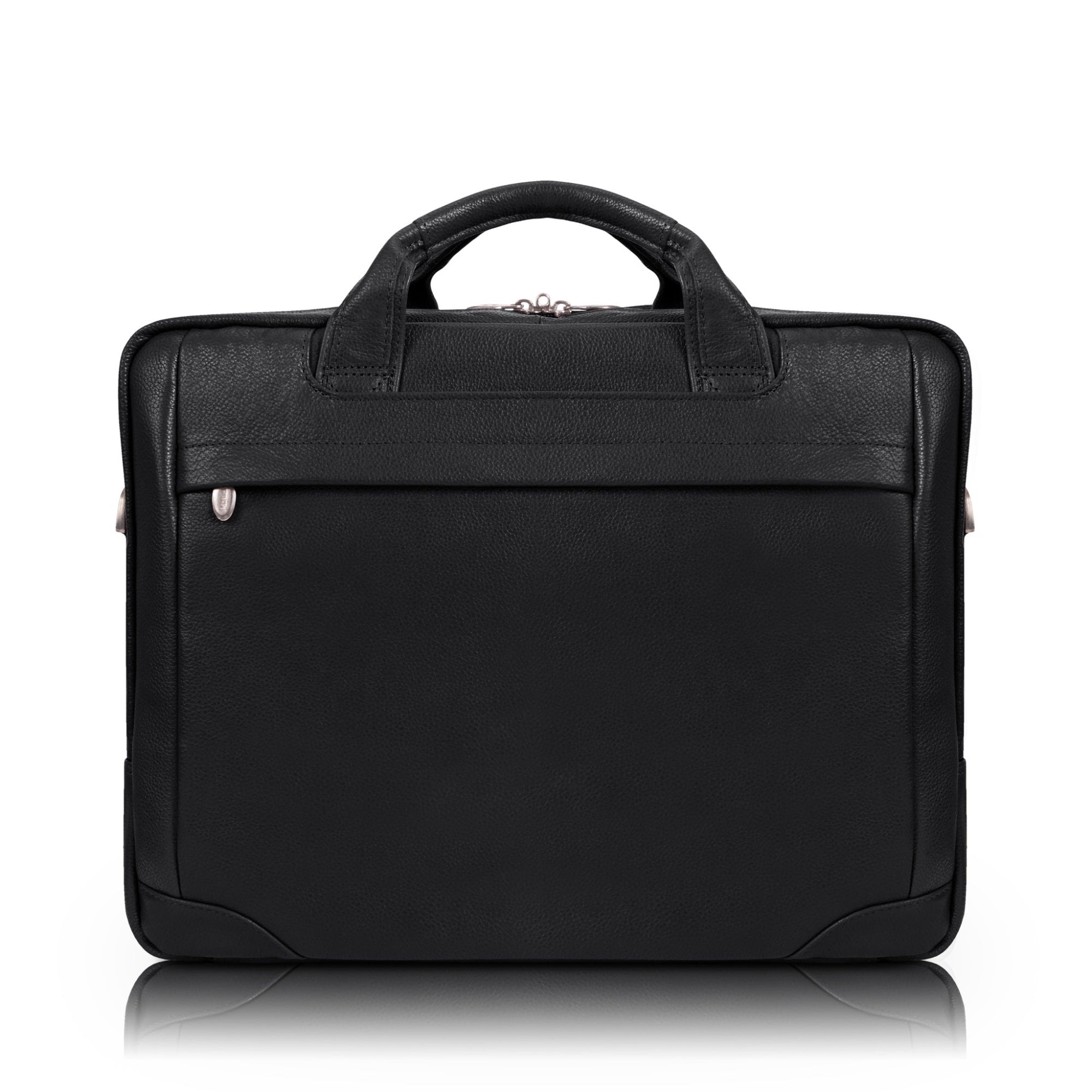 S Series | Bronzeville | 15'' Medium Leather Laptop & Tablet Briefcase - Black