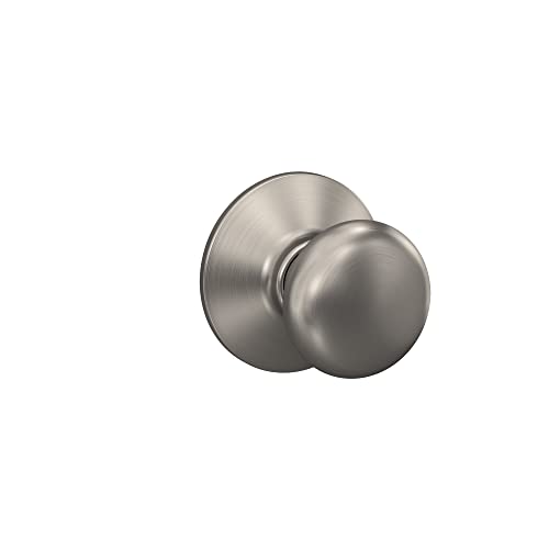 Schlage F10 V Ply 619 Plymouth Door Knob, Hall & Closet Passage Lock, Satin Nickel