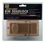 Franklin Manufacturing 444Cs Brass Surface Bolt Rim Deadlock