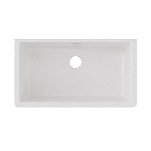 Elkay Quartz Classic Elgru13322Wh0 White Single Bowl Undermount Sink