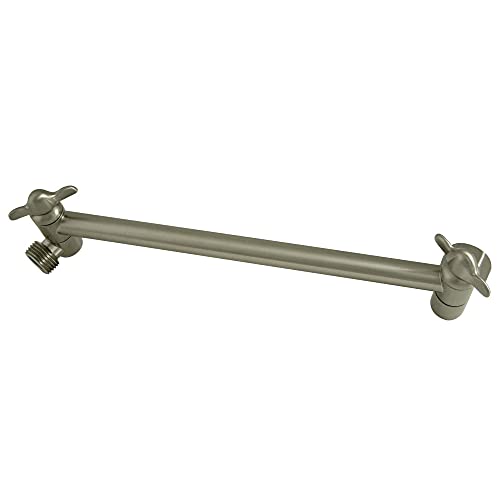 Kingston Brass K153A8 Plumbing Parts 10'' Hi-Lo Adjustable Shower Arm, Satin Nickel/Brass/Antique Brass
