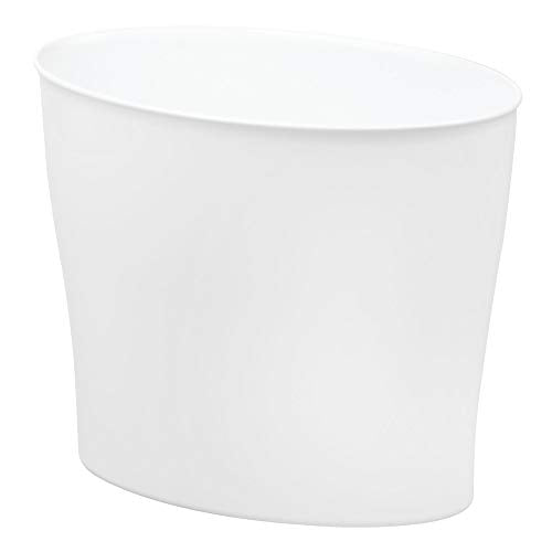 Idesign Interdesign Wastebasket Trash Bathroom, Bedroom Or Office - White Nuvo Waste Can