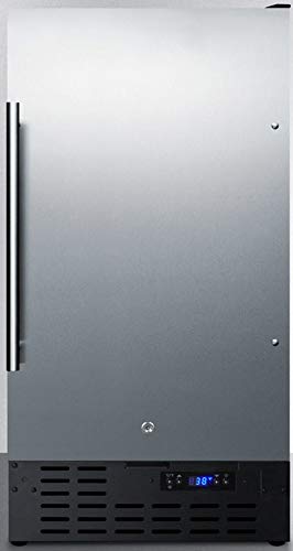 Summit Appliance Ff1843Bcss 18 Wide Built-In Undercounter All-Refrigerator With Stainless Steel Exterior, Digital Thermostat, Au