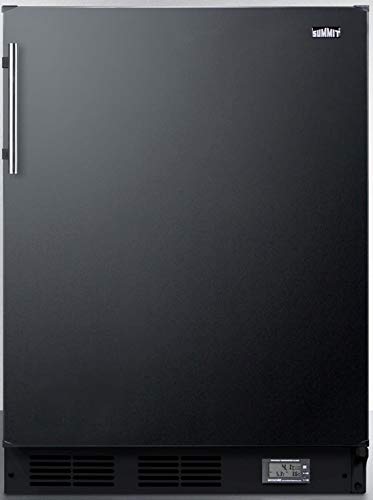 Summit Appliance Bkrf663Bbiada Built-In Undercounter Ada Compliant 24 Wide Break Room Refrigerator-Freezer In Black With Nist Ca