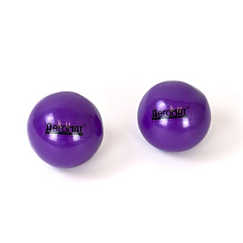 Aeromat Mini Weight Balls - Come In Pairs - 3.5'' Diameter - 3 Lbs - Purple - Intended For Strength Training /Rehabilitation Exe