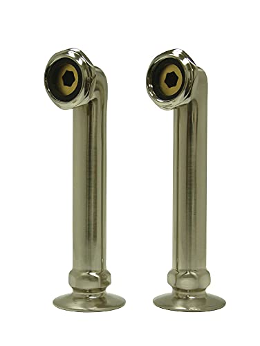 Kingston Brass Cc6Rs8 Vintage Deck Mount Riser For Leg Tub Filler, 6-Inch, Brushed Nickel