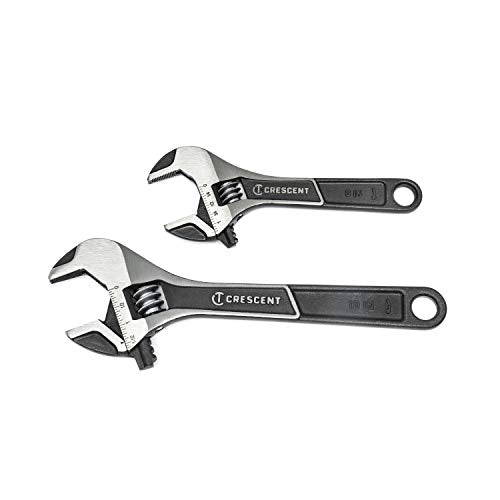 Crescent 2 Pc Wide Jaw Adjustable Wrench Set 6 & 10 - Atwj2610Vs