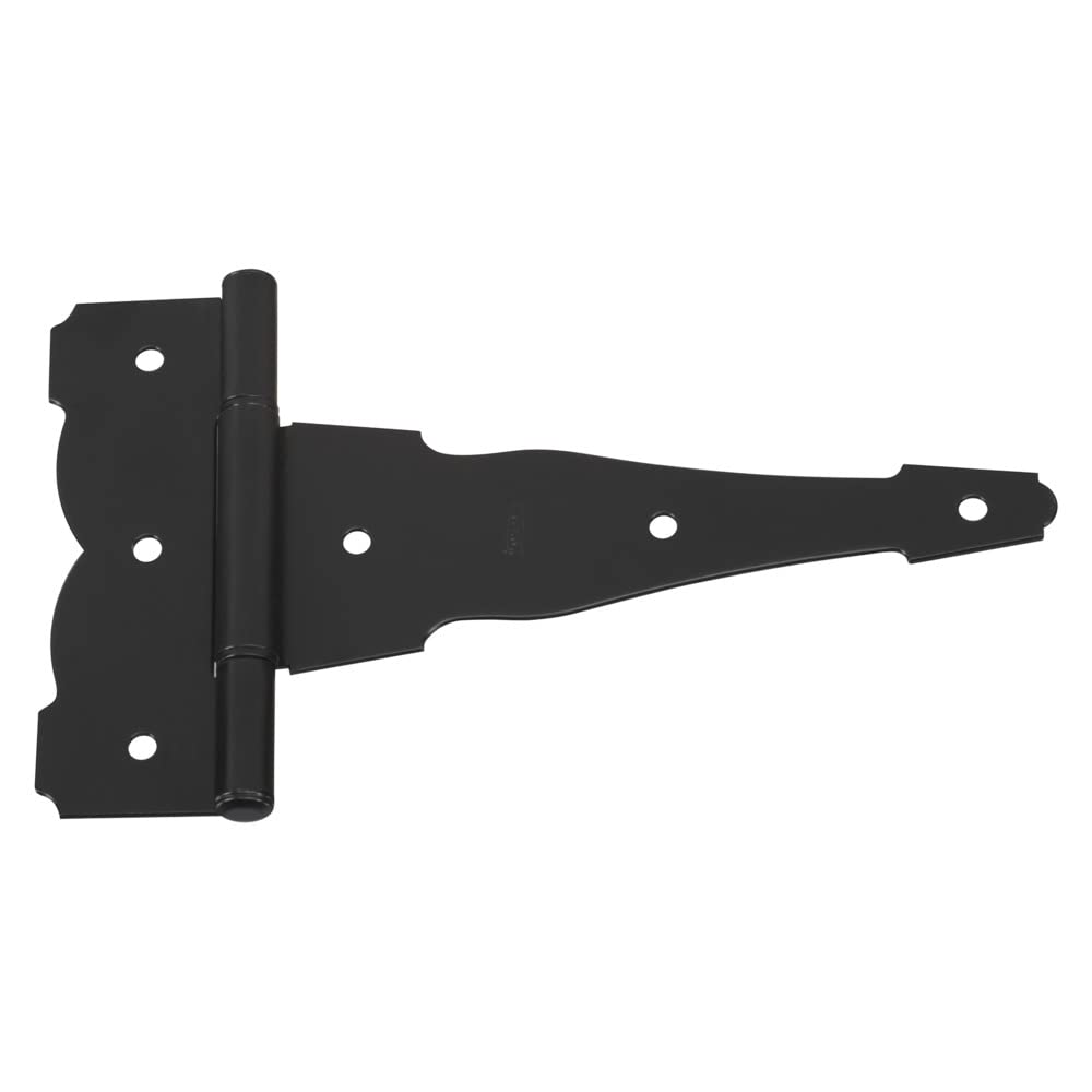 National Hardware N881-920 V841 Ornamentalreversible T Hinges In Black, 2 Pack,8 Inch