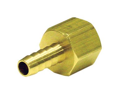 Jmf Brass Adapter 3/16 In. Dia. X 1/4 In. Dia. Yellow 1 Pk