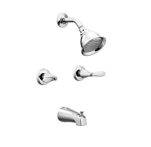 Moen 82602 Tub & Shower Finish Adler 2-Handle 1-Spray Tub And Shower Faucet With Valve In Chrome