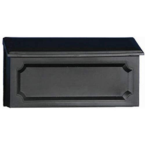 Gibraltar Mailboxes Windsor Small Capacity Rust-Proof Plastic Black, Wall-Mount Mailbox, Wmh00B04