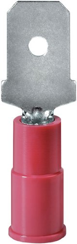 Gardner Bender 10-141M Disconnect Male, Vinyl-Insulated Barrel, 22-16 Awg, 14 In Tab, Red