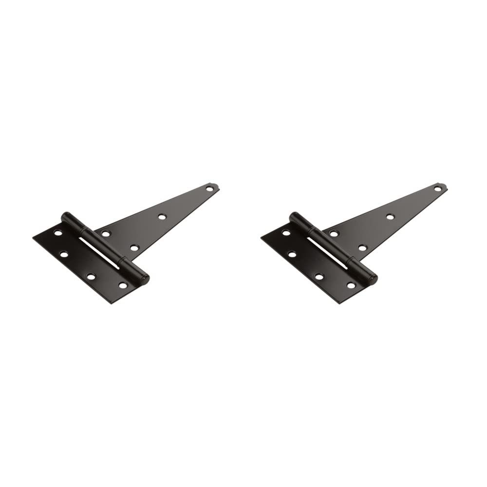 National Hardware N129-213 V286 Extra Heavy T Hinges In Black, 2 Pack