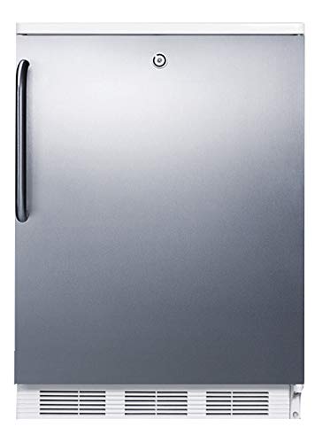 Summit Appliance Ff7Lwsstb Accucold Freestanding All-Refrigerator, Automatic Defrost, Factory Lock, Adjustable Shelves, Dial The