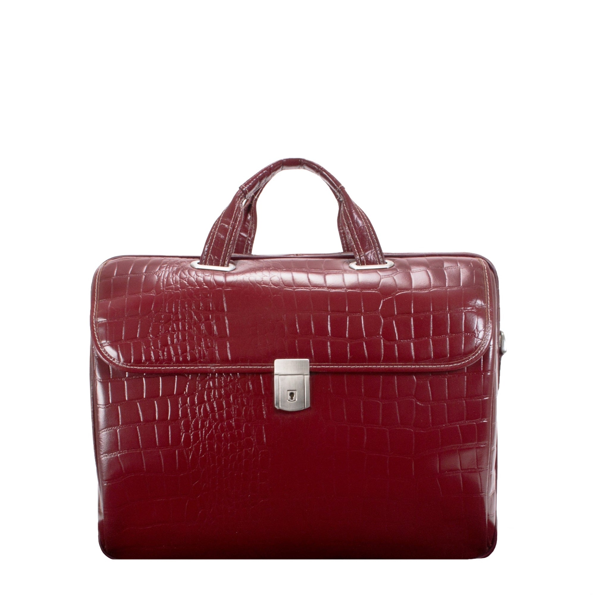 Monterosso | Servano | 13'' Leather Tablet Briefcase - Red