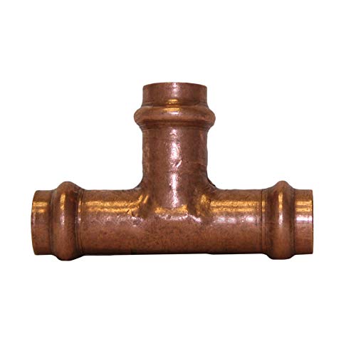 Press Tee Copper 1''
