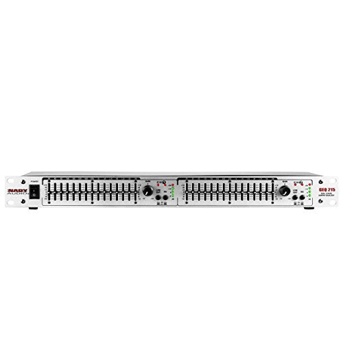 Nady Geq-215 Graphic Equalizer, 2-Channel 15 Frequency Bands Of Eq, Fits In A 19    Single Rack Space, Balanced Xlr And 1/4    T