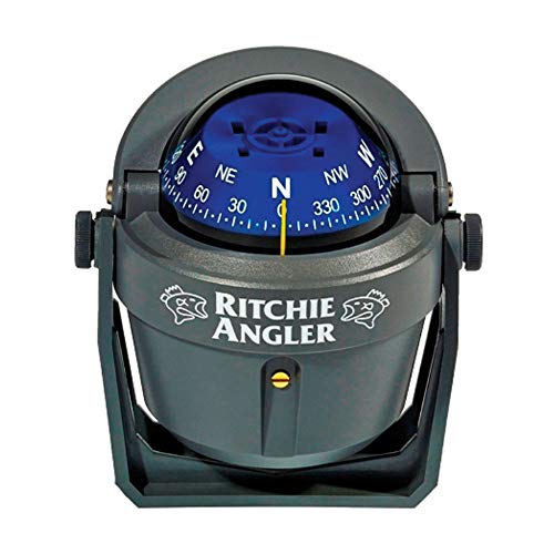 Ritchie Navigation Ra-91 Angler Compass - Bracket Mount, Gray With Blue Dial