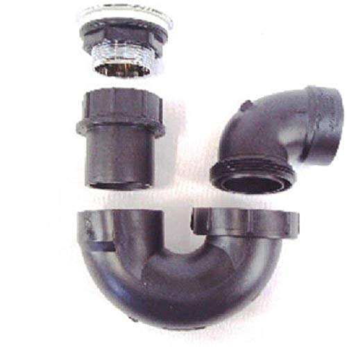 United States Hdw P118C Chrome Finish Mobile Home Tub Drain Assembly Kit, Black
