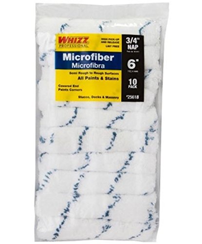 Whizz 25618 Microfiber Mini Roller, 6'' X 3/4'', 10/Pack