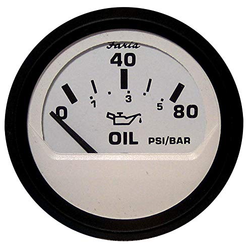 Faria Beede 12902 Euro Oil Pressure Gauge (80 Psi) - 2'''', White