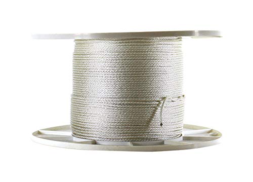 Wellington 18 Dia X 1000 L White Solid Braided Nylon Cord - Case Of: 1