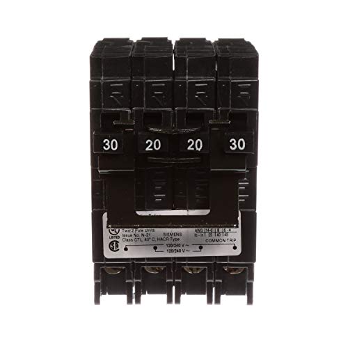 Quadplex Two Double Pole 30 Amp Outside Two Double Pole 20 Amp Inside Circuit Breaker