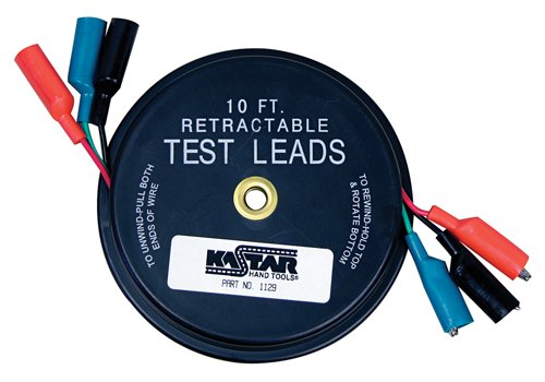 Lang Tools (1129 Retractable Test Lead, Black, 3 Leads X 10
