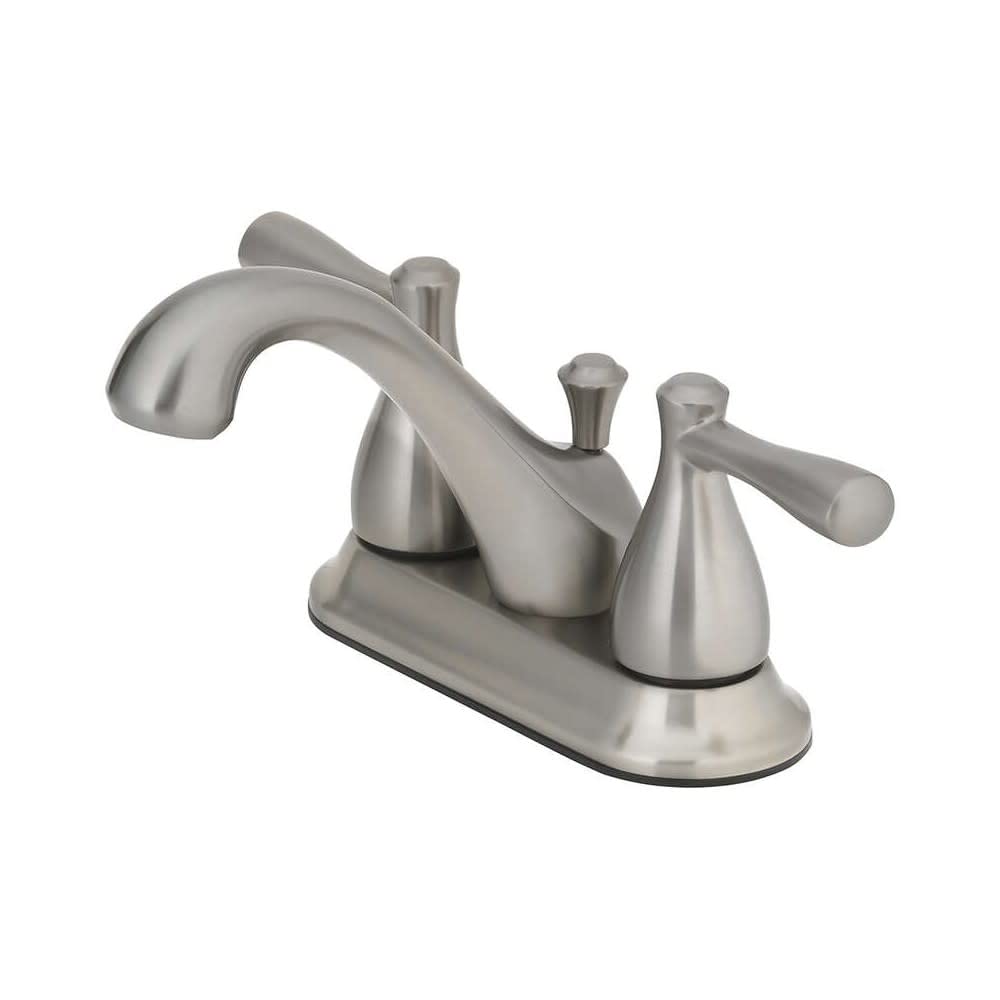 Oakbrook Brushed Nickel Two Handle Bathroom Sink Faucet