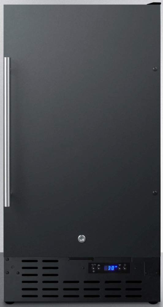 Summit Appliance Ff1843B 18 Wide Built-In All-Refrigerator In Black With Digital Thermostat, Automatic Defrost, Digital Display,