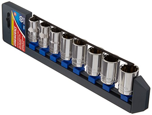 Crescent 8 Pc 12 Drive 12 Point Standard Metric Socket Set - Csas1N