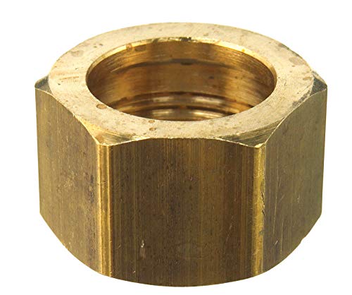Jmf Compression Nut 58  Yellow Brass Bagged 400 Psi