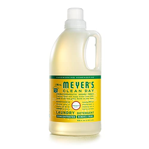 Mrs Meyers Clean Days Liquid Laundry Detergent, Biodegradable Formula Infused With Essential Oils, Honeysuckle Scent, 64 Oz (64 