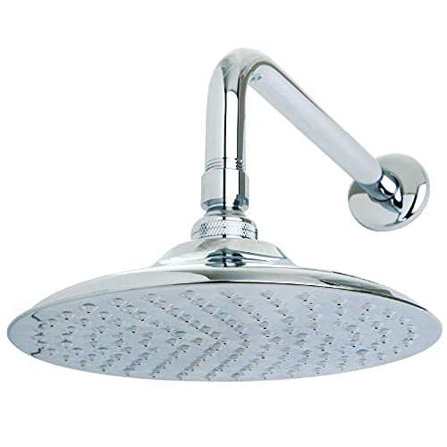 Kingston Brass K136A1Ck Victorian 8-Inch Diameter Brass Showerhead With 12-Inch Shower Arm, Polished Chrome