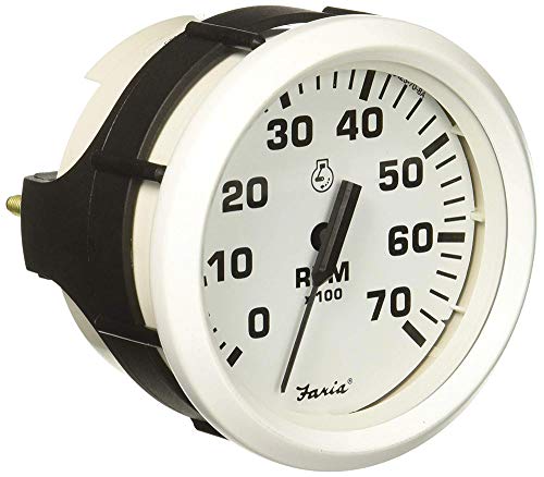 Faria 33104 Dress Tachometer (7000 Rpm) - 4'', White