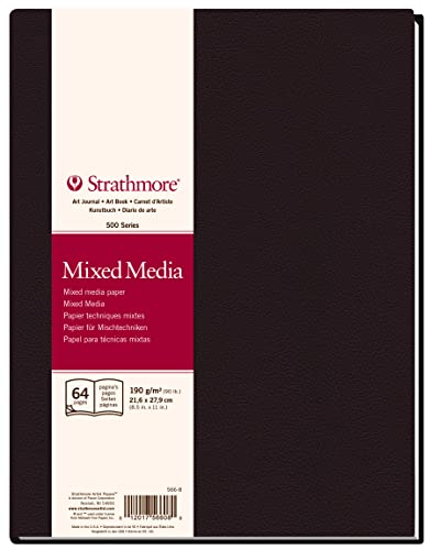 Strathmore 566-8 500 Series Hardbound Mixed Media Art Journal, 8.5''X11'' 32 Sheets