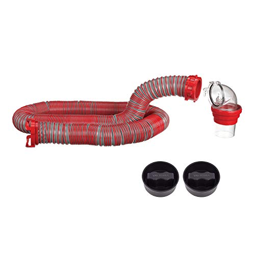 Viper 15-Foot Rv Sewer Hose Kit, Universal Sewer Hose For Rv Camper, Includes 15-Foot Hose With Rotating Fittings, 90 Degree Cle