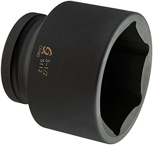 Sunex 5112 1'' Drive Standard 6 Point Impact Socket 3-1/2''