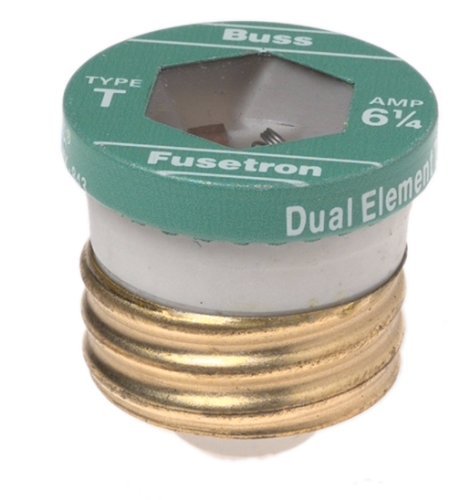 Bussman Bpt-6-14 6-14 Amp Dual-Element Time-Delay Edison Base Plug Fuse