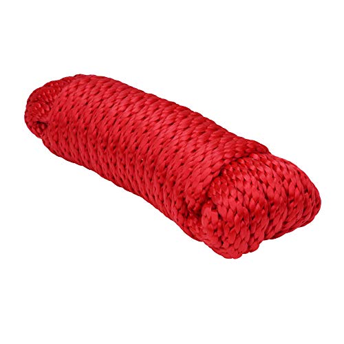 Extreme Max 3008.0129 Solid Braid Mfp Utility Rope - 1/2'' X 100', Red