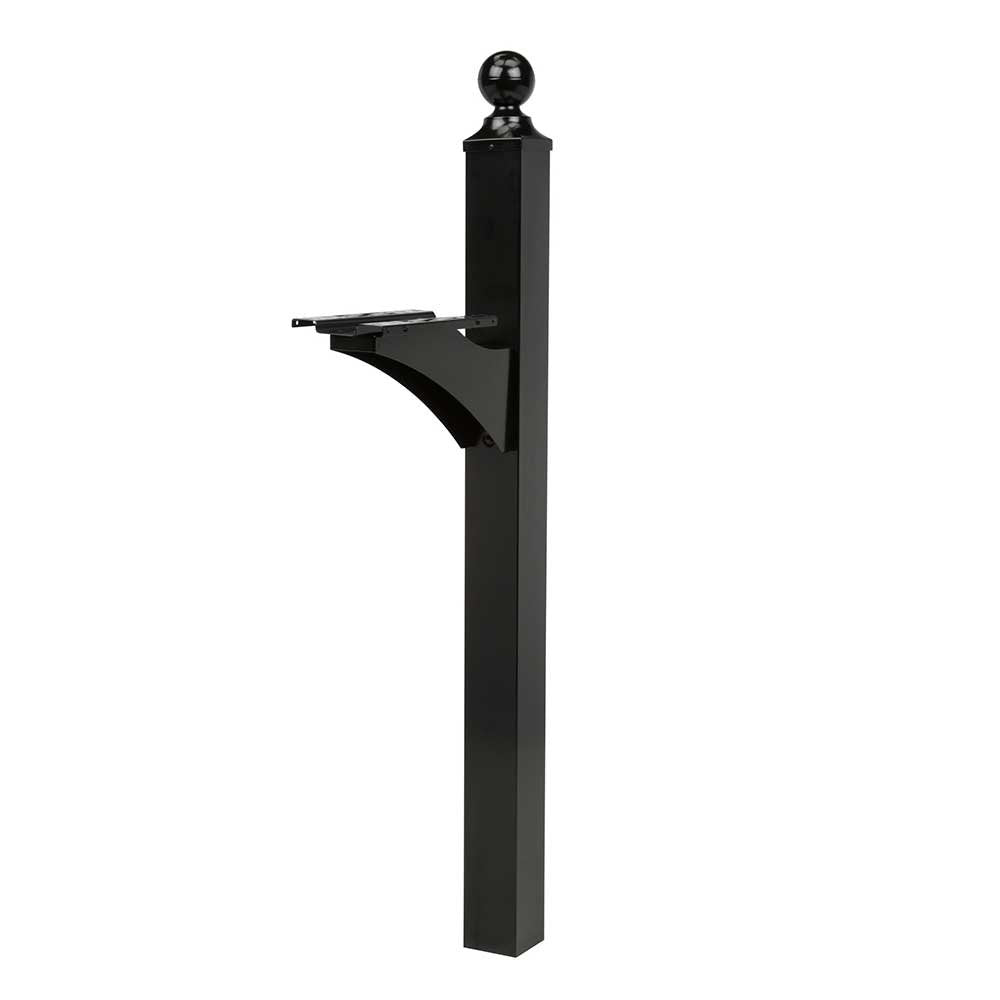 Gibraltar Mailboxes Landover Aluminum Black, Mailbox Post, Lp000B00