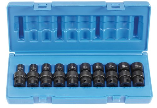 Grey Pneumatic (1210Um) 3/8'' Drive 10-Piece Universal Metric Socket Set