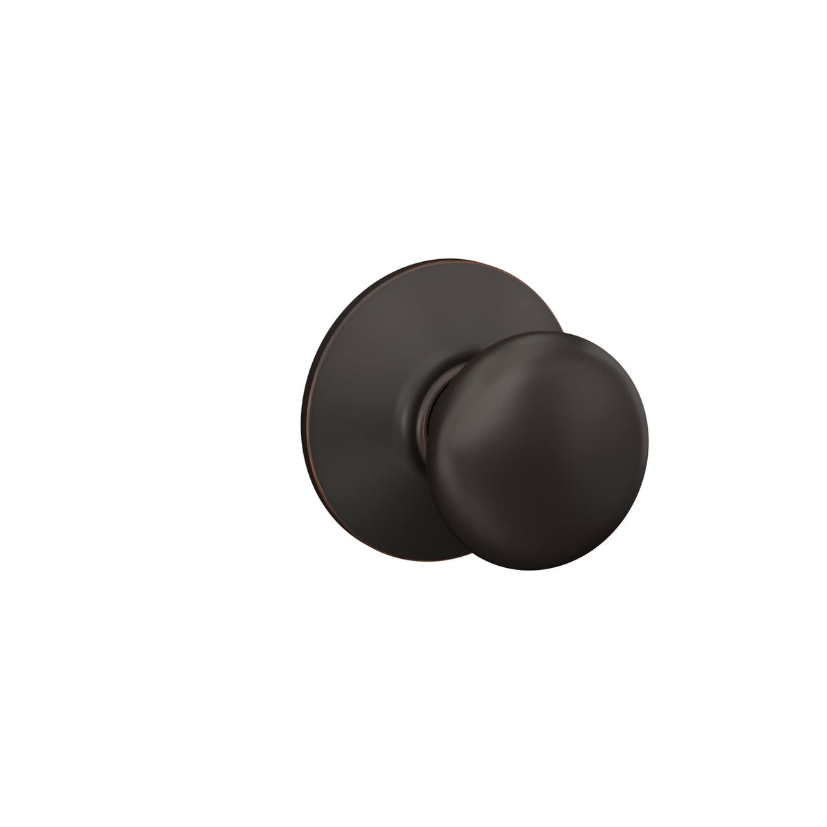 Schlage F10 Ply 716 Plymouth Door Knob, Hall & Closet Passage Lock, Aged Bronze