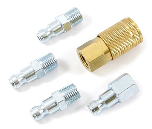 Forney Brasssteel Air Coupler And Plug Set 14 In 14 In 5 Pc