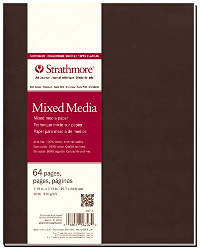 Strathmore 567-7-1 Softcover Mixed Media Art Journal, 7.75'' X 9.75'', White, 64 Pages