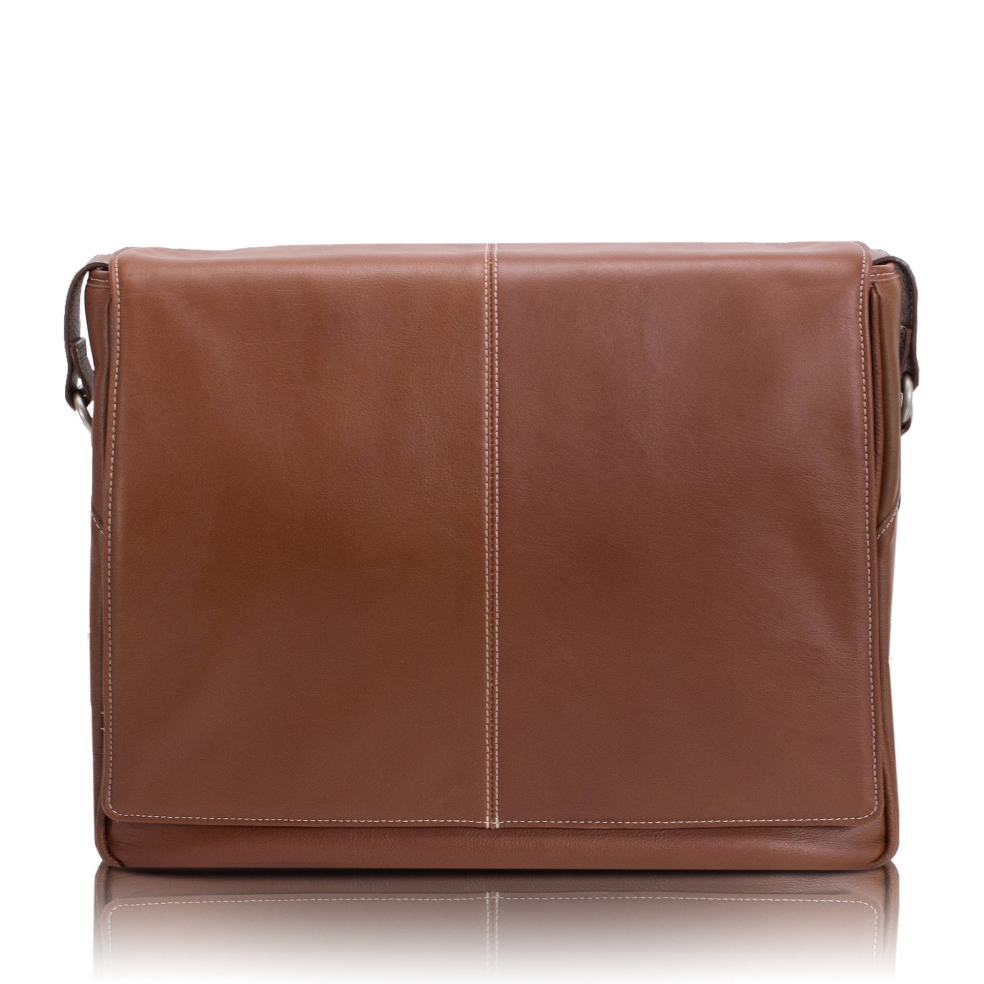 Vernazza | San Francesco | 13'' Leather Messenger Bag - Cognac