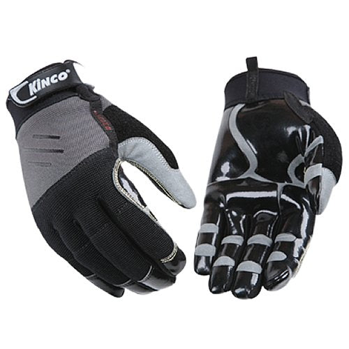 Kinco 2021-Xl Mens Unlined Handler Gloves, Mirax2 Synthetic Leather Palm, X-Large, Black