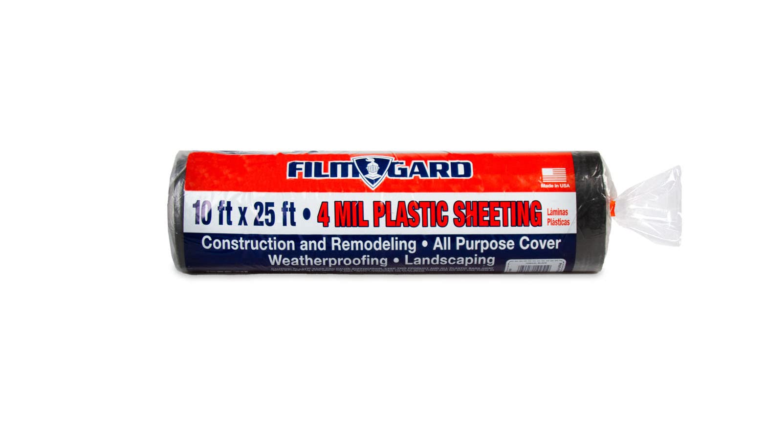 Film-Gard Berry Corp 626161 10 X 25 4Mil, Black Plastic Sheeting And Drop Cloths